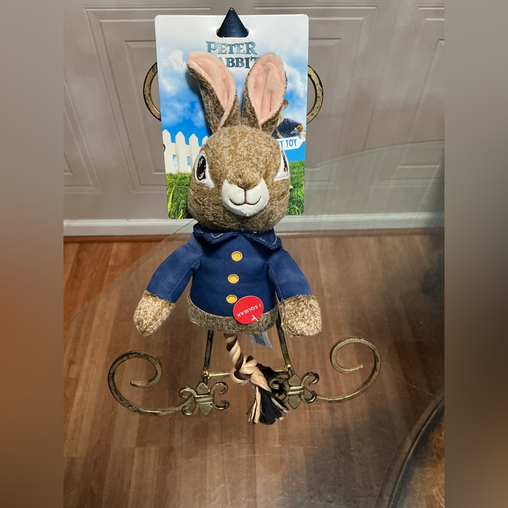 Brand New Interactive Rope Dan Dee Peter Rabbit Spring-Style Legs Plush Toy 13”
